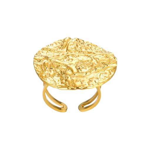 IOETSEUT Damen Schmuck Ring Runder Ring Unglatte Ringe Für Frauen Männer Geometrie Paar Ringe Doppelschicht Anillos Öffnung Verstellbarer Schmuck IOETSEUT Damen Schmuck Ring Runder Ring Unglatte Ringe Für Frauen Männer Geometrie Paar Ringe Doppelschicht Anillos Öffnung Verstellbarer Schmuck von IOETSEUT