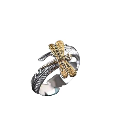 IOETSEUT Damenschmuck Ring Neues modisches High-End-Design Libelle Federblatt Retro Ring für Frauen Party Bohemian Punk Mode Statement Schmuck IOETSEUT Damenschmuck Ring Neues modisches High-End-Design Libelle Federblatt Retro Ring für Frauen Party Bohemian Punk Mode Statement Schmuck von IOETSEUT