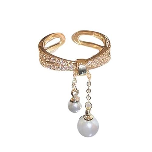 IOETSEUT Damenschmuckring 2025 Neues ungewöhnliches Design Perle Quaste Gold Farbe Offener Ring Koreanischer Modeschmuck Für Frauen Mädchen Finger Exquisite Accessoires IOETSEUT Damenschmuckring 2025 Neues ungewöhnliches Design Perle Quaste Gold Farbe Offener Ring Koreanischer Modeschmuck Für Frauen Mädchen Finger Exquisite Accessoires von IOETSEUT