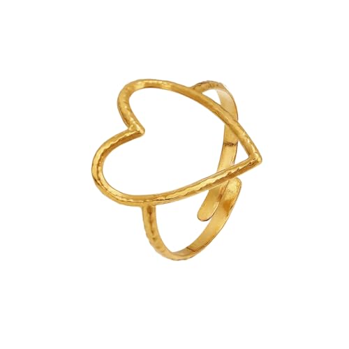 IOETSEUT Damenschmuckring Big Heart Ring 2023 Trend verstellbare Öffnungsringe für Frauen Paar Geschenk Punk Modeschmuck IOETSEUT Damenschmuckring Big Heart Ring 2023 Trend verstellbare Öffnungsringe für Frauen Paar Geschenk Punk Modeschmuck von IOETSEUT