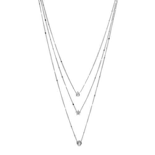 IOETSEUT Damenschmuckring Modischer und minimalistischer mehrschichtiger mehrschichtiger Pentagramm-Anhänger mit herzförmigem Wassertropfenglas und Retro-Schlüsselbeinkette IOETSEUT Damenschmuckring Modischer und minimalistischer mehrschichtiger mehrschichtiger Pentagramm-Anhänger mit herzförmigem Wassertropfenglas und Retro-Schlüsselbeinkette von IOETSEUT