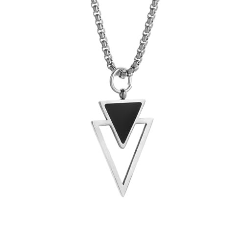 IOETSEUT Herren Halsketten Schmuck Geometrisches Dreieck Pfeil Speer Halskette Herrenmode Punk Hip Hop Coole Accessoires von IOETSEUT
