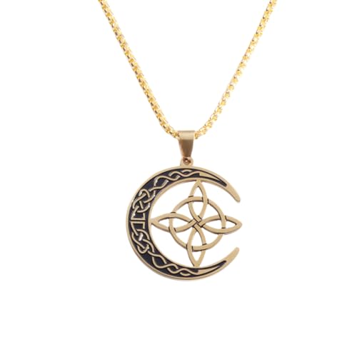IOETSEUT Herren Halsketten Schmuck Hexerei Hexerei Hexenknoten keltische Dreifaltigkeit Anhänger Halskette Damen Charm Mond Amulett Glück Schmuck Geschenk IOETSEUT Herren Halsketten Schmuck Hexerei Hexerei Hexenknoten keltische Dreifaltigkeit Anhänger Halskette Damen Charm Mond Amulett Glück Schmuck Geschenk von IOETSEUT