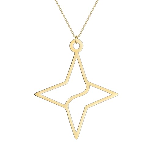 IOETSEUT Herren Halsketten Schmuck Sternzeichen Halskette Frauen Silber Einfacher Schmuck Geometrische Gold Anhänger Halskette von IOETSEUT