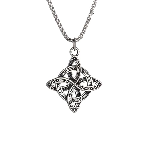 IOETSEUT Männer personalisierte Halskette Knoten Halskette für Frauen magischer Knoten Pagan Anhänger Irischer keltischer Knoten Glück Amulett Schmuck Geschenk Geschenk von IOETSEUT