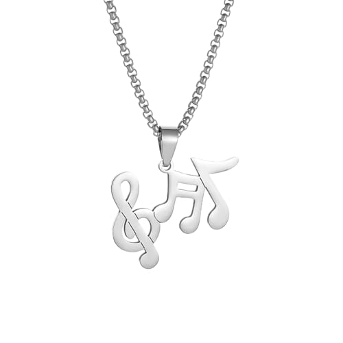 IOETSEUT Männer personalisierte Halskette Note Halskette Anhänger für männliche und weibliche Sänger Liebhaber personalisierte Mode Party Schmuck Geschenk Geschenk von IOETSEUT
