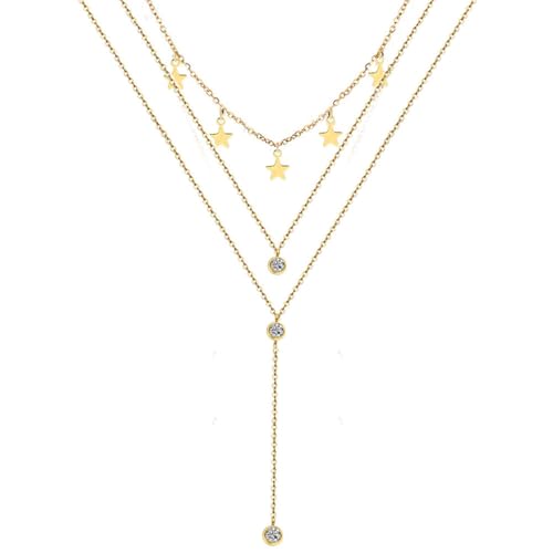 IOETSEUT Schwester Halskette Layered Halskette Frauen Mehrschichtige Quaste Kristall Stern Anhänger Halsketten Für Frauen Mehrschichtige Choker Halsketten Schmuck Lehrer Geschenke IOETSEUT Schwester Halskette Layered Halskette Frauen Mehrschichtige Quaste Kristall Stern Anhänger Halsketten Für Frauen Mehrschichtige Choker Halsketten Schmuck Lehrer Geschenke von IOETSEUT