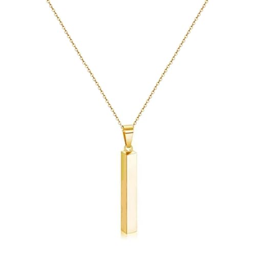 IOETSEUT Schwester Halskette geschichtete Halskette Frauen Einfache quaderförmige quadratische vertikale Bar Anhänger Halsketten für Frau Modeschmuck Geschenke Lehrer Geschenke von IOETSEUT