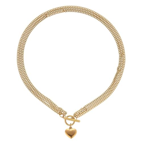 IOETSEUT Schwester Halskette geschichtete Halskette Frauen Kette Herz Anhänger Halsketten Für Frau Toggle Choker s Tag Schmuck Lehrer Geschenke von IOETSEUT