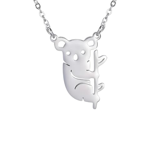 IOETSEUT Schwester Halskette geschichtete Halskette Frauen Niedliches Tier Koala schützen Halskette Frauen Mädchen Mode Anhänger Halskette Schmuck Geschenk für Freund Lehrer Geschenke von IOETSEUT