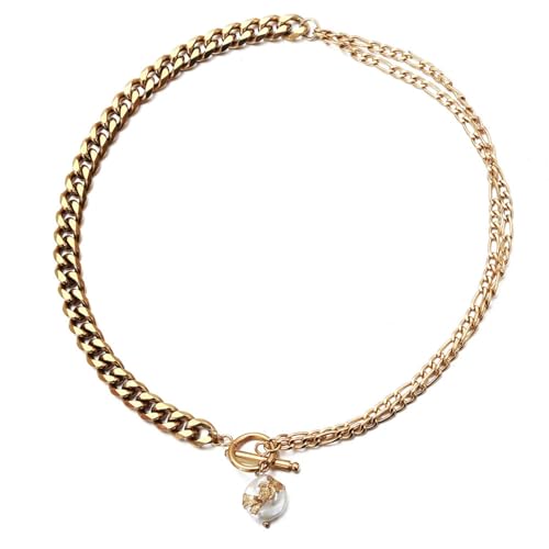 IOETSEUT Schwester Halskette geschichtete Halskette Frauen OT Knebelverschluss Dicke Gliederkette Barock Perlenanhänger Halsketten Für Frauen Choker Collar Schmuck Lehrer Geschenke IOETSEUT Schwester Halskette geschichtete Halskette Frauen OT Knebelverschluss Dicke Gliederkette Barock Perlenanhänger Halsketten Für Frauen Choker Collar Schmuck Lehrer Geschenke von IOETSEUT
