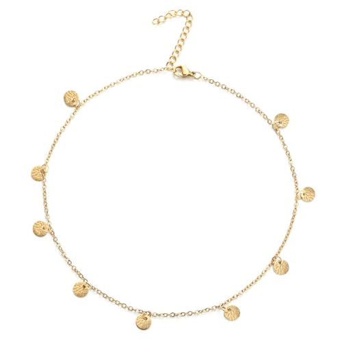 IOETSEUT Schwester Halskette geschichtete Halskette Frauen Quaste Scheibe Halsband für Frauen Einfache böhmische Halsketten Vintage Trendy Schmuck Lehrer Geschenke von IOETSEUT