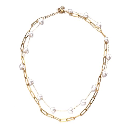 IOETSEUT Schwester Halskette geschichtete Halskette Frauen Stil Gliederkette Herz Perle Choker Halsketten für Frauen Mode Mehrschichtige Halskette Schmuck Lehrer Geschenke IOETSEUT Schwester Halskette geschichtete Halskette Frauen Stil Gliederkette Herz Perle Choker Halsketten für Frauen Mode Mehrschichtige Halskette Schmuck Lehrer Geschenke von IOETSEUT