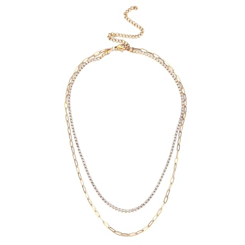 IOETSEUT Schwester Halskette geschichtete Halskette Frauen Tennis Choker Mehrschichtige Halsketten für Frauen Exquisite Bling Strass Halsband Schmuck Lehrer Geschenke IOETSEUT Schwester Halskette geschichtete Halskette Frauen Tennis Choker Mehrschichtige Halsketten für Frauen Exquisite Bling Strass Halsband Schmuck Lehrer Geschenke von IOETSEUT