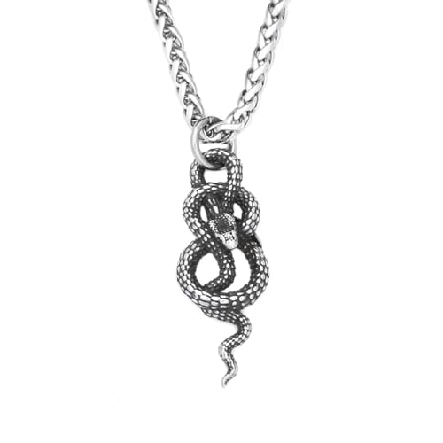 IOETSEUT halskette männer halskette damen Vintage Cool Schlange Anhänger Halsketten Für Männer Frauen Kleine Größe Punk Hip Hop Tier Party Schmuck Geschenke von IOETSEUT