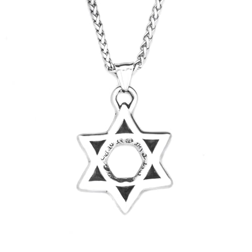 IOETSEUT halskette männer halskette damen Vintage Hexagramm Stern des David Anhänger Für Männer Frauen Mode Charm Sechseckige Stern Halskette Amulett Schmuck Geschenke von IOETSEUT
