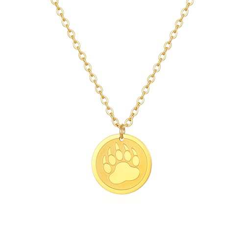 IOETSEUT herren halskette Bär Klaue Siegel Mode Zarte Minimalismus Anhänger Halskette Mit Kette Schmuck Geschenk Für Frauen beste freundin geschenke von IOETSEUT