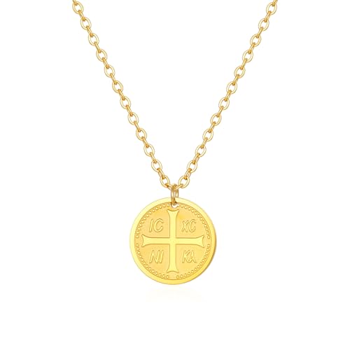 IOETSEUT herren halskette Das östliche Kreuz Mode Zarter Minimalismus Anhänger Halskette mit Kette Schmuck Geschenk für Frauen beste freundin geschenke von IOETSEUT