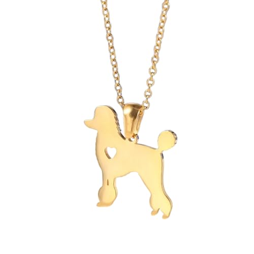IOETSEUT herren halskette Niedliche zierliche Pudel Hund Anhänger Halskette Französischer Kitsch Welpe geformt Tier Liebe Geschenke für Frauen beste freundin geschenke von IOETSEUT