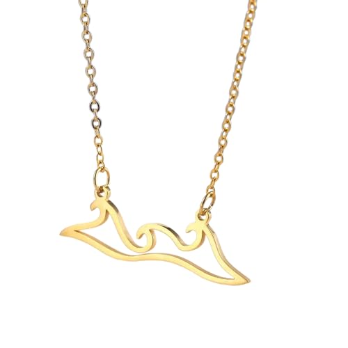 IOETSEUT herren halskette Origami Geometrisch Sommer Strand Welle Ozean See Surf Halsketten Schmuck Junggesellenabschied Gastgeschenke Schmuck beste freundin geschenke von IOETSEUT