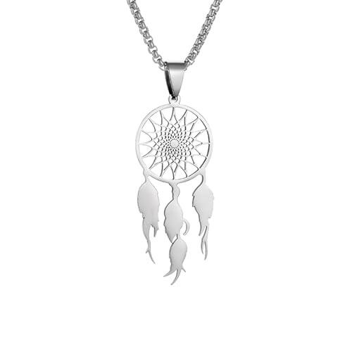 IOETSEUT männer personalisierte Halskette Quaste Lange Traumfänger Anhänger Halskette Mode Frauen Retro Bohemian Ethno Stil Glück Schmuck Geschenk von IOETSEUT