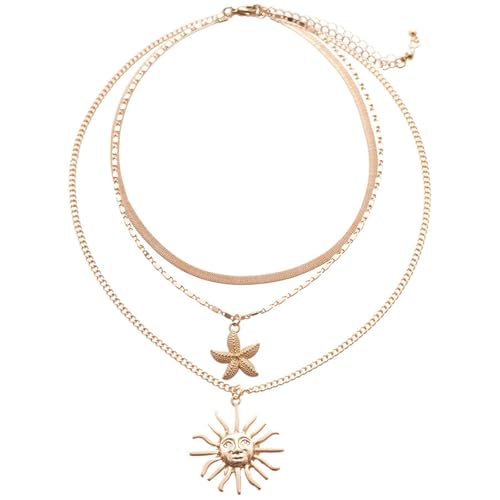 Schwester Halskette Layered Halskette Frauen Seestern Sonne Layered Halskette für Frauen Vintage Hiphop Punk Temperament Vielseitige Halskette Luxus Cool Girl Party Schmuck Geschenk Lehrer Geschenke Schwester Halskette Layered Halskette Frauen Seestern Sonne Layered Halskette für Frauen Vintage Hiphop Punk Temperament Vielseitige Halskette Luxus Cool Girl Party Schmuck Geschenk Lehrer Geschenke von IOETSEUT