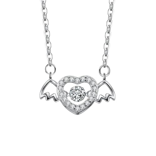 Schwester Halskette geschichtete Halskette Frauen Halskette für Freundin Engel Flügel Kristall Herz Anhänger Silber Farbe Koreanische Mode Romantisch Choker Kette Halsschmuck Lehrer Geschenke Schwester Halskette geschichtete Halskette Frauen Halskette für Freundin Engel Flügel Kristall Herz Anhänger Silber Farbe Koreanische Mode Romantisch Choker Kette Halsschmuck Lehrer Geschenke von IOETSEUT