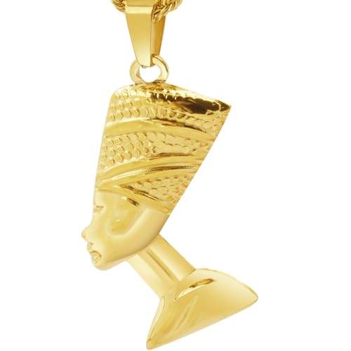herren halskette Altes Ägypten Königin Bild Mode Anhänger Halskette Schmuck Geschenk Für Ihn Mit Kette beste freundin geschenke von IOETSEUT