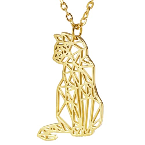 herren halskette Katze Mode Minimalismus Silber Farbe Und Vergoldete Anhänger Halskette Schmuck Geschenk Für Ihn Mit Kette beste freundin geschenke von IOETSEUT