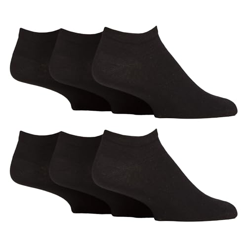 IOMI 6 Paar Herren Diabetiker Socken Sneaker Extra Weit Kurz Socken Ohne Gummi Geschwollene Füße von IOMI