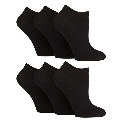 IOMI 6er Pack Diabetiker Socken Sneaker Damen Extra Weit Kurz Socken Ohne Gummi | Knöchelsocken von IOMI