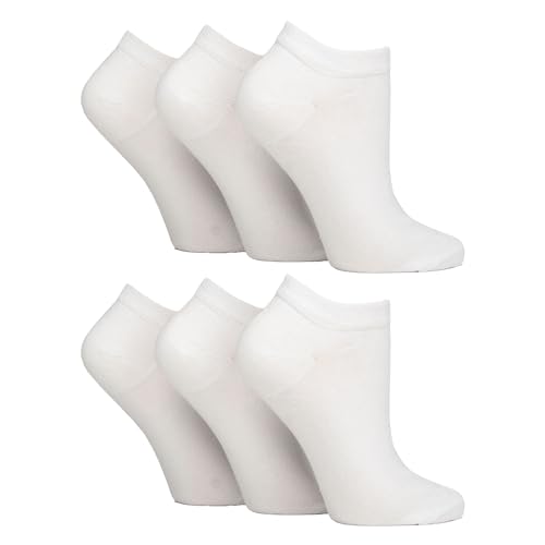 IOMI 6er Pack Diabetiker Socken Sneaker Damen Extra Weit Kurz Socken Ohne Gummi | Knöchelsocken von IOMI