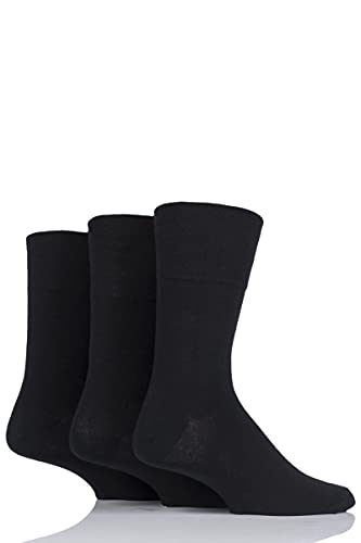 IOMI Herren 3 Paar Footnurse Gentle Grip Diabetische Socken (47-49 Herren, Schwarz) von IOMI