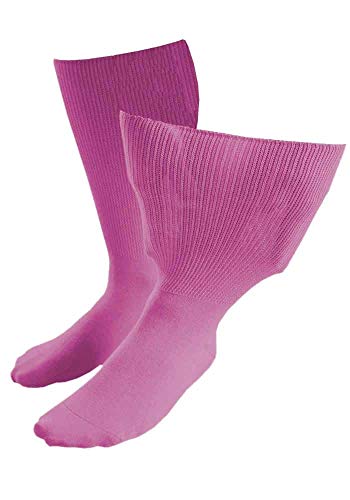 IOMI Sock Shop Footnurse - Herren & Damen socken extra weit bund ödeme beine behandlung gesundheitssocken für geschwollene füße (37-40 eur, Purple) von SockShop