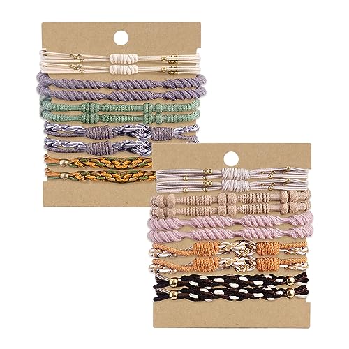 20 Stück Boho Haargummis für Frauen Pferdeschwanz Haargummis Haargummis für dünnes dickes Haar Schöne geflochtene Armband keine Schäden Boho Haarschmuck für Frauen von IONSGAKO