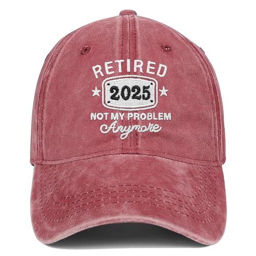 Retirement Gifts for Men Women 2025 Retired Hat Gift Ideas Embroidered Baseball Cap von IORTY RTTY