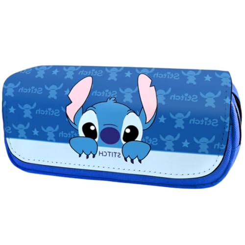 IOSCDH Sti-tch Federmäppchen Kinder Federmäppchen Pencil Case Große Farbe Federmäppchen Federtasche mit Reißverschluss Bleistift Tasche Kinder für Jungen, Mädchen, Studenten und Bürobedarf -B von IOSCDH