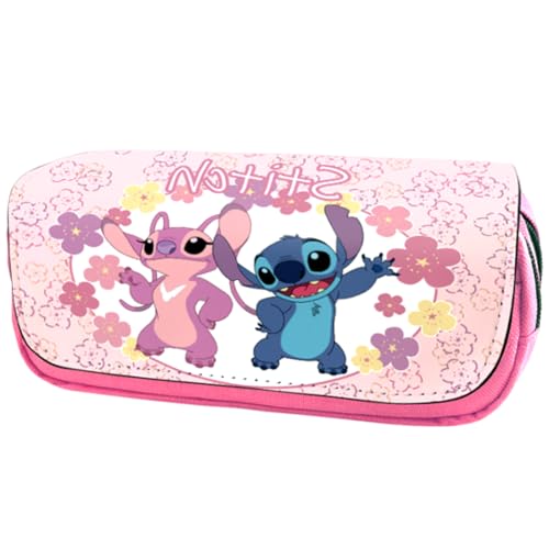 IOSCDH Sti-tch Federmäppchen Kinder Federmäppchen Pencil Case Große Farbe Federmäppchen Federtasche mit Reißverschluss Bleistift Tasche Kinder für Jungen, Mädchen, Studenten und Bürobedarf -D von IOSCDH