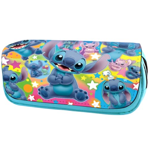 IOSCDH Sti-tch Federmäppchen Kinder Federmäppchen Pencil Case Große Farbe Federmäppchen Federtasche mit Reißverschluss Bleistift Tasche Kinder für Jungen, Mädchen, Studenten und Bürobedarf -E von IOSCDH