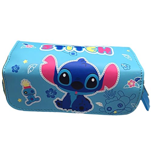 IOSCDH Sti-tch Federmäppchen Kinder Federmäppchen Pencil Case Große Farbe Federmäppchen Federtasche mit Reißverschluss Bleistift Tasche Kinder für Jungen, Mädchen, Studenten und Bürobedarf -F von IOSCDH