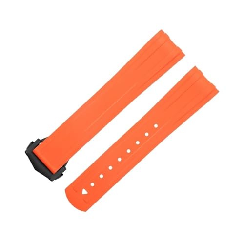 IOTUP Ersatzarmband für Omega-Armband, 20 mm, FKM, Fluorous Gummi, gebogenes Ende, für Seamaster 300 Tauchen, Edelstahl, Faltschnalle, Ersatzarmbänder, 20 mm, Achat von IOTUP