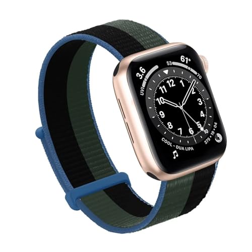 IOTUP Für Apple Watch Band 49MM 45MM 44MM 42MM 41MM 40MM 38MM, Frauen Männer Sport Nylon Loop Strap Für IWatch Serie Ultra 8 7 6 5 4 3 2 1 SE(Eucalyptus,38/40/41mm) von IOTUP