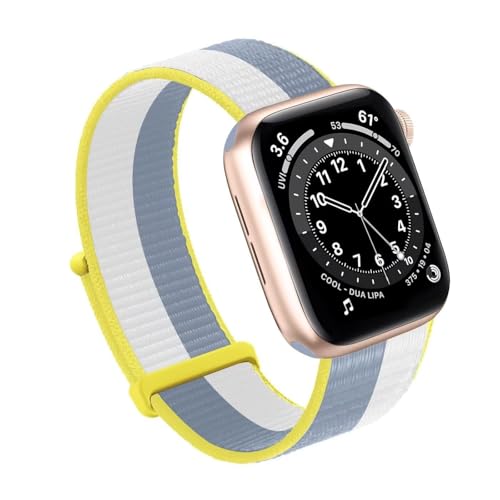 IOTUP Für Apple Watch Band 49MM 45MM 44MM 42MM 41MM 40MM 38MM, Frauen Männer Sport Nylon Loop Strap Für IWatch Serie Ultra 8 7 6 5 4 3 2 1 SE(Light lilac,38/40/41mm) von IOTUP