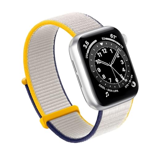 IOTUP Für Apple Watch Band 49MM 45MM 44MM 42MM 41MM 40MM 38MM, Frauen Männer Sport Nylon Loop Strap Für IWatch Serie Ultra 8 7 6 5 4 3 2 1 SE(Sea Salt,38/40/41mm) von IOTUP