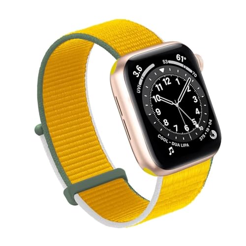 IOTUP Für Apple Watch Band 49MM 45MM 44MM 42MM 41MM 40MM 38MM, Frauen Männer Sport Nylon Loop Strap Für IWatch Serie Ultra 8 7 6 5 4 3 2 1 SE(Sunflower,38/40/41mm) von IOTUP