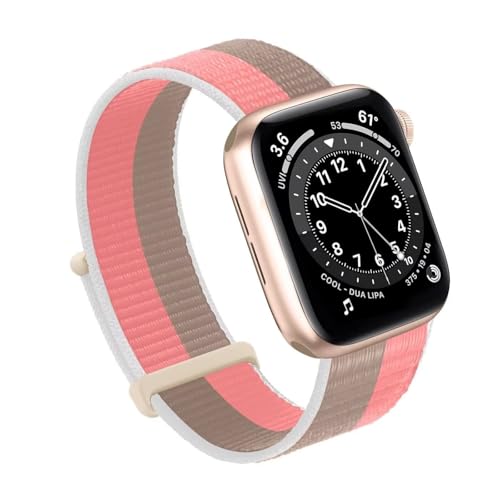IOTUP Für Apple Watch Band 49MM 45MM 44MM 42MM 41MM 40MM 38MM, Frauen Männer Sport Nylon Loop Strap Für IWatch Serie Ultra 8 7 6 5 4 3 2 1 SE(Tan,38/40/41mm) von IOTUP