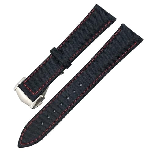 IOTUP Uhrenarmband aus hochdichtem Nylon-Leder, 19 mm, 20 mm, 21 mm, 22 mm, passend für Omega X Watch, Seamaster Speedmaster AT150 De Ville Seiko, Stoff-Uhrenarmband, 20 mm, Achat von IOTUP