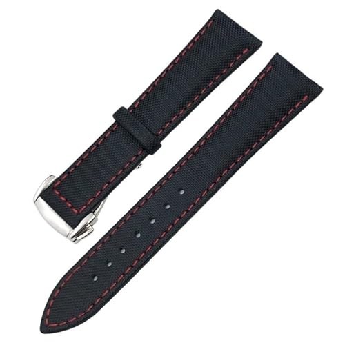 IOTUP Uhrenarmband aus hochdichtem Nylon-Leder, 19 mm, 20 mm, 21 mm, 22 mm, passend für Omega X Watch, Seamaster Speedmaster AT150 De Ville Seiko, Stoff-Uhrenarmband, 20 mm, Achat von IOTUP