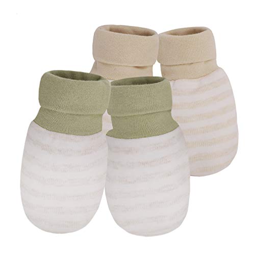 2 Paare Baby Handschuhe Kratzhandschuh Fäustlinge Neugeboren Winter Warme Anti Kratzen Wolle Gefüttert Fäustel Weich Atmungsaktiv Baumwolle Kratzfäustlinge Kleinkind Jungen Mädchen für 0-12 Monate von IPENNY