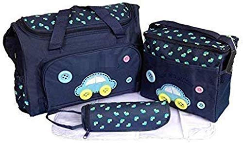 4er-Set Wickeltasche Pflegetasche Babytasche mit große Kapazität Kinderwagen Muttern Multifunktionale Windeltasche Mama Tote Baby-Windel Handtasche Schultertasche Flaschenhalter mit Wickelunterlage von IPENNY